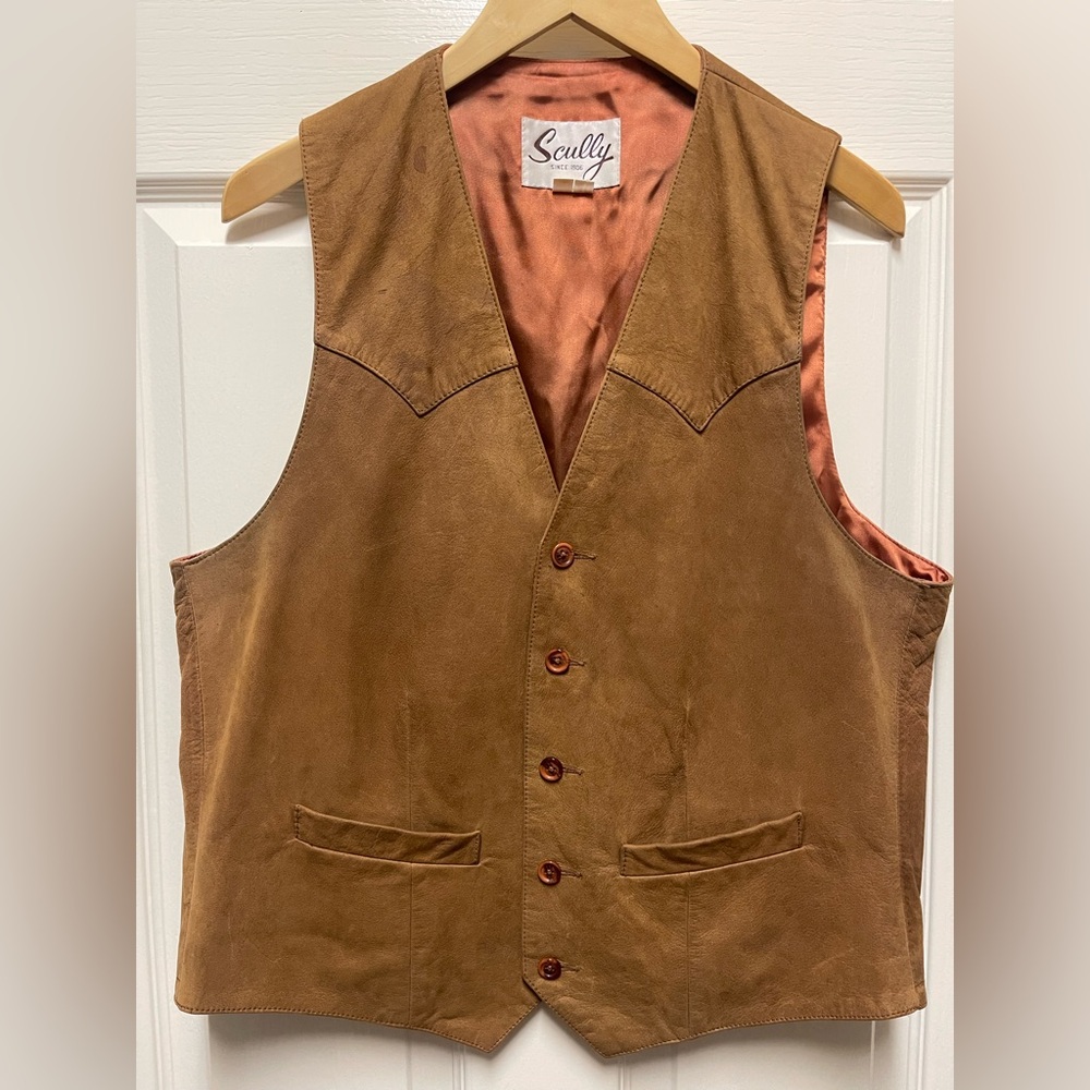 Vintage Scully brown Leather Vest